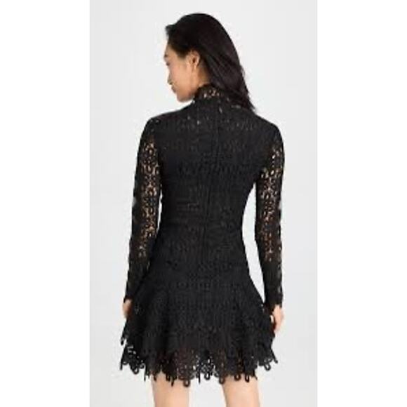 Simkhai Signature Joy Guipure Lace Mini Dress Black Taylor Swift size 4 - Picture 6 of 16